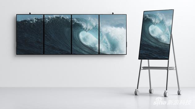 四屏互联的微软Surface hub 2